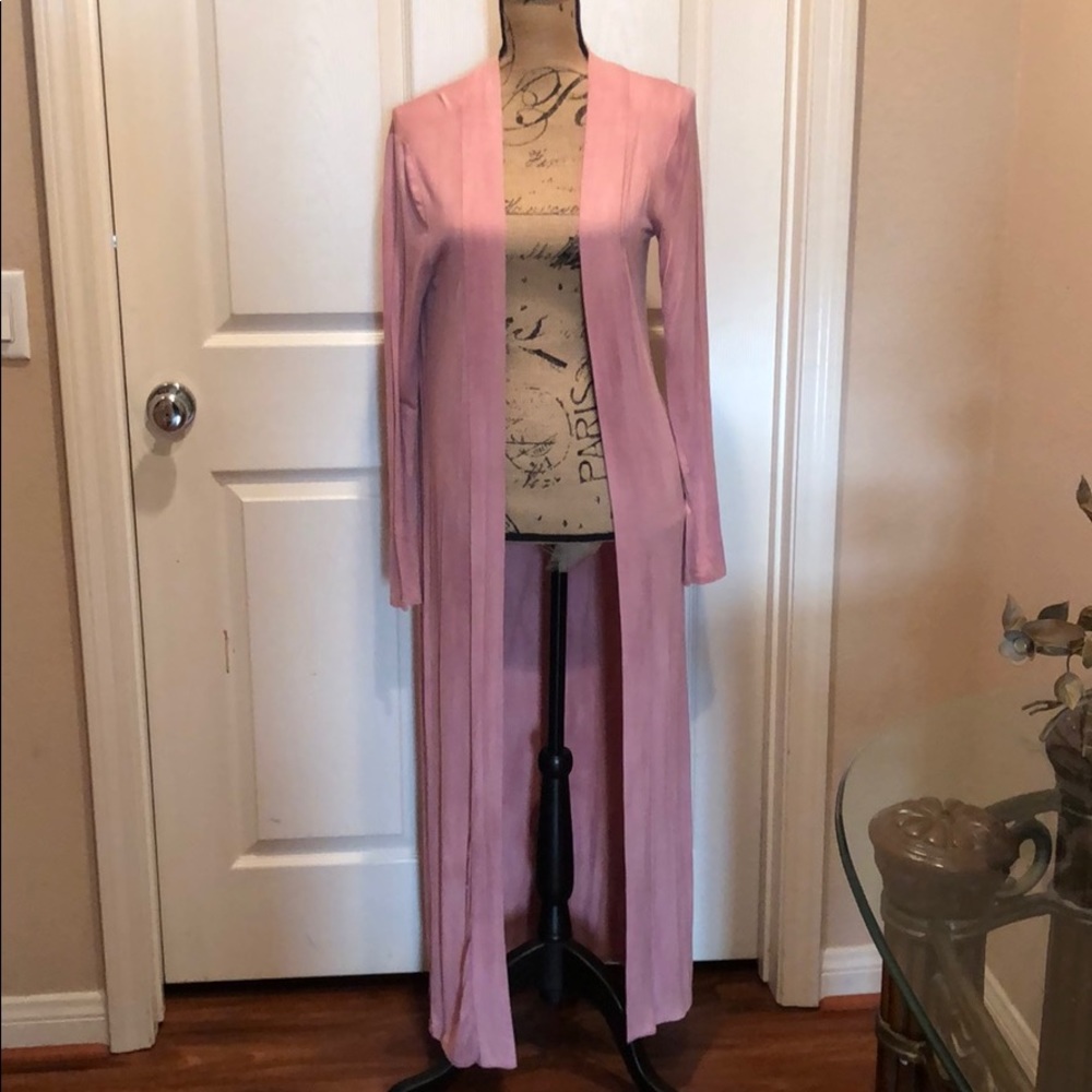 LAST ONE open front pink duster - Picture 3 of 5